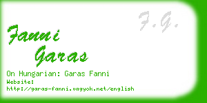 fanni garas business card